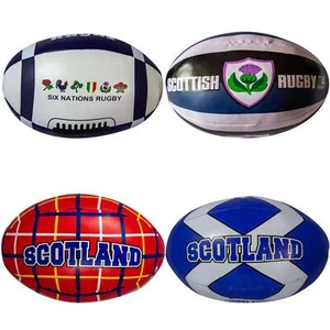 Mini Rugby Ball weich kinderfreundlich, schottische Flaggen, Distel und Tartan Designs - Bild 1 von 21