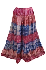 Women's Maxi Skirt Tie Dye Georgette Gypsy Chic A-Line Bohemian Long Skirts 