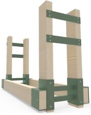 Fiwithy Outdoor Firewood Rack Bracket Kit with 4 Support Bars for Fire Wood Pile