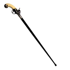 Estilo Antiguo Manija de Pistola Flintlock Bastón Pirata Pistola Caminar Bastones Resistentes - Imagen 1 de 3