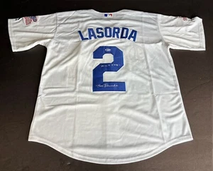 Tommy Lasorda Signed Los Angeles Dodgers Jersey W WS Patches '81 WS Champs' BAS - Picture 1 of 5