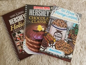 Lot of 3 Chocolate Desert Holiday Recipe Cookbooks Hershey's & Toll House  - Picture 1 of 7