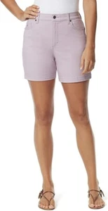 NWT NEW Gloria Vanderbilt womens Amanda Shorts Lavender Kiss 22W 3X 301156102 - Picture 1 of 6