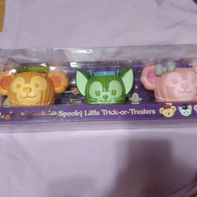 TOKYO Disney Resort Duffy & Friends Halloween pumpkin Ornament candy case 3 Set - Image 1 of 4