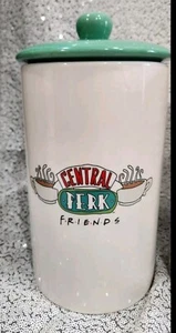Friends Central Perks Logo Large Ceramic Cookie Jar Canister Dog Treat container - Picture 1 of 21