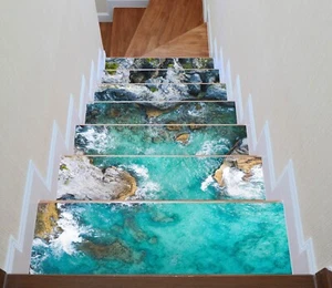 3D romanticismo H100 Stair Risers decorazione carta da parati fotografica vinile adesivo carta da parati E - Foto 1 di 6