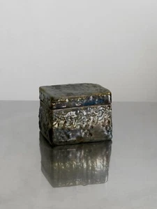 1990 BOITE CERAMIQUE IRISEE ART-DECO RAKU SHABBY CHIC Garouste Bonetti Belliard - Picture 1 of 12