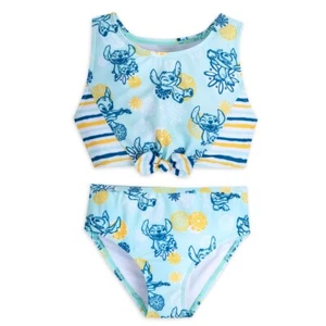 NWT Disney Store Stitch Swimsuit 2pc UPF 50+ Girls Lilo & Stitch 4,5/6,7/8 - Picture 1 of 5