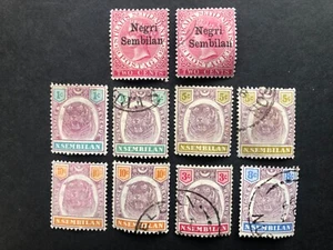 Malaya-Kedah 1891-99 Victoria & Tigers Mint-Fu Sg1, Sg5-10 cv £180 Reino Unido Envío Gratuito - Imagen 1 de 1