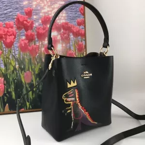 COACH Bag C6073 Basquiat Collaboration 2WAY Dinosaur Print Handbag outlet New y - Picture 1 of 11