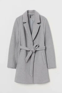 CAPPOTTO DONNA CON CINTURA TAGLIA S COLORE GRIGIO MADE IN ITALY - Foto 1 di 1