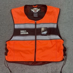 Harley Davidson Motorcycles Hi-Vis Reitweste Orange Schwarz Herren Gr. XL-3XL - Bild 1 von 8