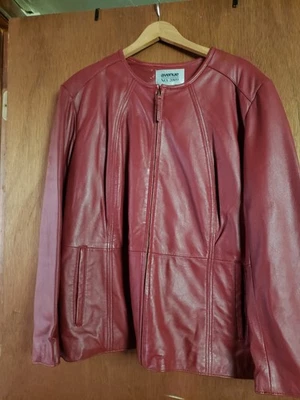 Woman's Plus size Red Leather Jacket - Image 1 of 3