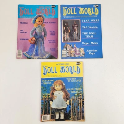 Lot of 3 Vtg 1984 1985 National Doll World Magazines Patterns, Star Wars Section - Image 1 of 4