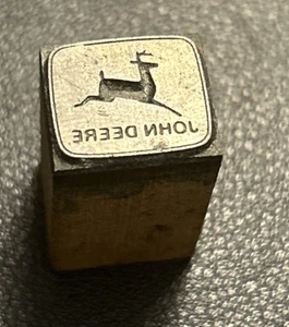 John Deere logo with deer | vintage letterpress printing block - Picture 1 of 3