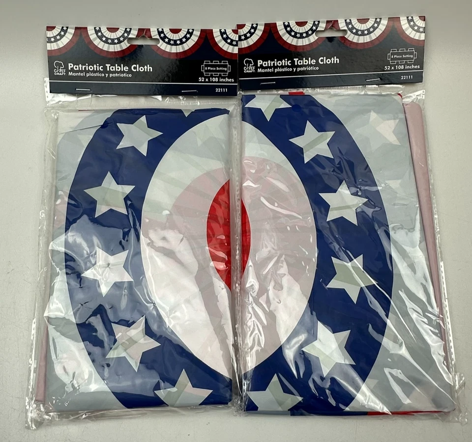 American Flag 4Th of July Tablecloth  Patriotic  Table Cloth - 52" X 108" - Image 1 of 4