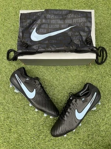 Botas de fútbol para hombre Nike Tiempo Legend 10 Elite FG 'Negro/Azul' - Reino Unido 10,5 - Imagen 1 de 7
