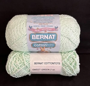 Bernat Cottontots Yarn SWEET GREEN #90230 Full & Partial - Picture 1 of 8