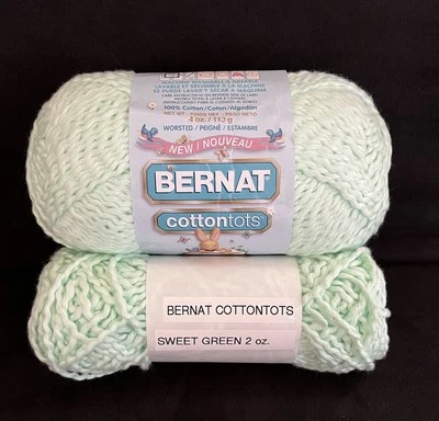 Bernat Cottontots Yarn SWEET GREEN #90230 Full & Partial - Image 1 of 4