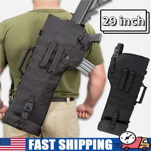 Tactical Rifle Scabbard Gun Bag Sling Bag Molle Shotgun Holster Case Hunting - Picture 1 of 17