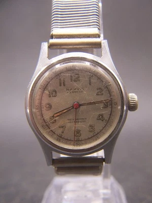 复古瑞士制造二战时代男式 MARVIN HERMETIC 15 珠宝 540S 手表 31 毫米 — 第 1/4 张图片