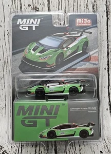 Mini GT 1:64 Lamborghini Huracan GT3 EVO2 Presentación Coche Verde MGT00687 - Imagen 1 de 1
