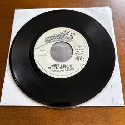 HARRY CHAPIN Cat's In The Cradle 1974 PROMO vinyl 7" Stereo & Mono VG+ - Image 1 of 3