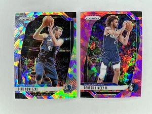 2024-25 Panini Prizm Dereck Lively II Pink Ice #214 + Dirk Nowitzki #272 Ice - Picture 1 of 2