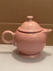 Vintage Fiesta Ware Teekanne Rosa Rose Ring Runder Griff Deckel - Bild 1 von 11