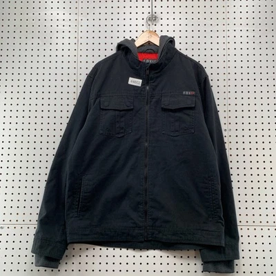 FOX гонки холст куртка мужская XL черный наследия кованый с капюшоном красный вкладыш Moto - Изображение 1 из 4