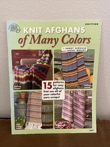 ASN 2004, KNIT AFGHANS OF MANY COLORS PATTERN LEAFLET - 15 KNIT DESIGNS - Picture 1 of 2