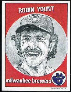 1983 O'Connell & Son Baseball Greats - Robin Yount Milwaukee Brewers - Picture 1 of 1