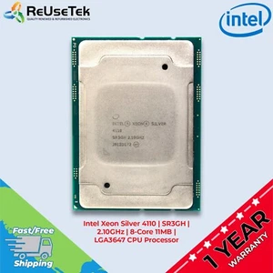 Intel Xeon Silver 4110 | SR3GH | 2.10GHz | 8-Core 11MB | LGA3647 CPU Processor - Picture 1 of 12