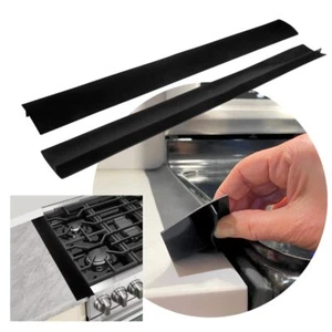 2 Pack 30 Inch Silicone Stove Counter Gap Covers Kitchen Spill Crumb Guards - Picture 1 of 9