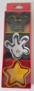 Disney Parks Mickey Mouse Cookie Cutters Set of 3 NEW Include Gift Bag