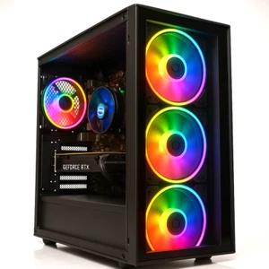 Gaming PC i5 8th Gen | RX 580 8GB | 16GB RAM | 240GB SSD + 500GB HD | Win 11 RGB - Picture 1 of 9