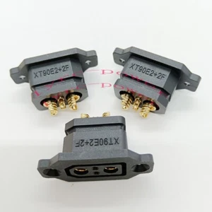 3 pcs Amass XT90E(2+2)F Connector 4.5mm Male Female Mount Signal Plug For XT90I - Picture 1 of 25