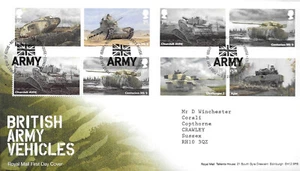2021 British Army Vehicles, Royal Mail FDC, FDI Tallents House SpHS - Picture 1 of 1