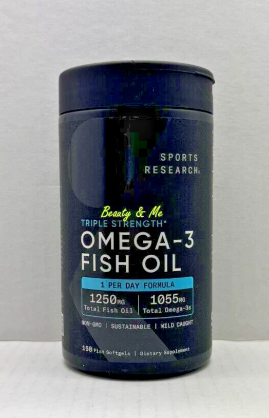 Sports Research Omega-3 Fish Oil Triple Strength 150 Softgels - FG383