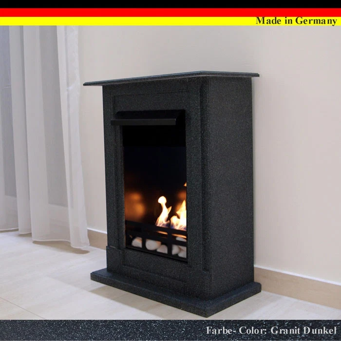 Etanolo Firegel Caminetti Caminetto Madrid Premium Granito nero + 21 pezzi set - Immagine 1 di 1