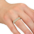 Round Shape 0.90Ct 10Kt Real Solid Yellow Gold Wedding/Engagement Band Ring
