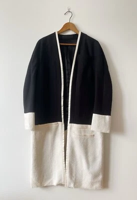HAIDER ACKERMANN Bicolor Jacket 36 Monochromatic Black White  - Image 1 of 4