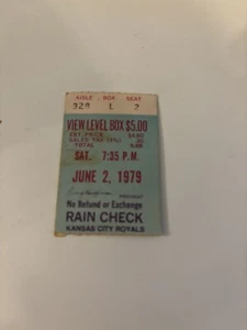 Hal McRae 100th MLB Home Run Game Ticket 06/02/1979 KC Royals - Picture 1 of 2