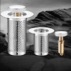 Bathroom Filter Sink Plug Hair Catcher Strainer Stainless Steel Removable 1/2pcs