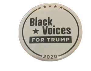 DONALD TRUMP Black Voices For Trump 2020 CAMPAIGN BUTTON PIN BACK GOP BLM - Bild 1 von 1
