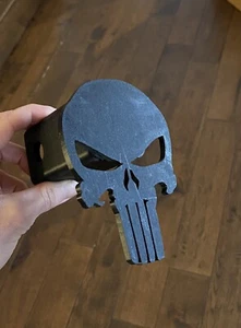 Punisher trailer 2” hitch cover black Custom Printed - Picture 1 of 3