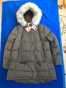 New Derek Lam 10 Crosby Faux Fur Trimmed Hooded Down Puffer Jacket Size M Tagged - Picture 1 of 1