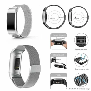 Für Fitbit Charge 4/3/SE Ersatz Armband Milanaise Bänder Edelstahl Magnet - Bild 1 von 10
