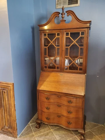 ANTIQUE SECRETARY DESK & CABINET WITH DRAWERS 1949 Cover