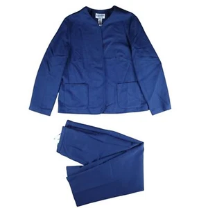 Vtg Pendleton Blazer Set Womens 14 P Blue Birdseye Cotton 90s Deadstock - Picture 1 of 13